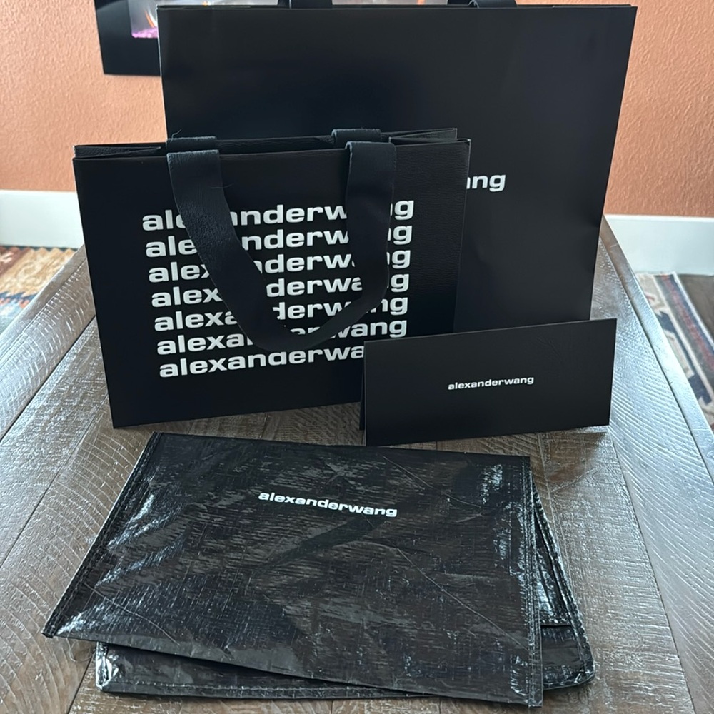Alexander Wang Black Logo Tote set (4pcs)